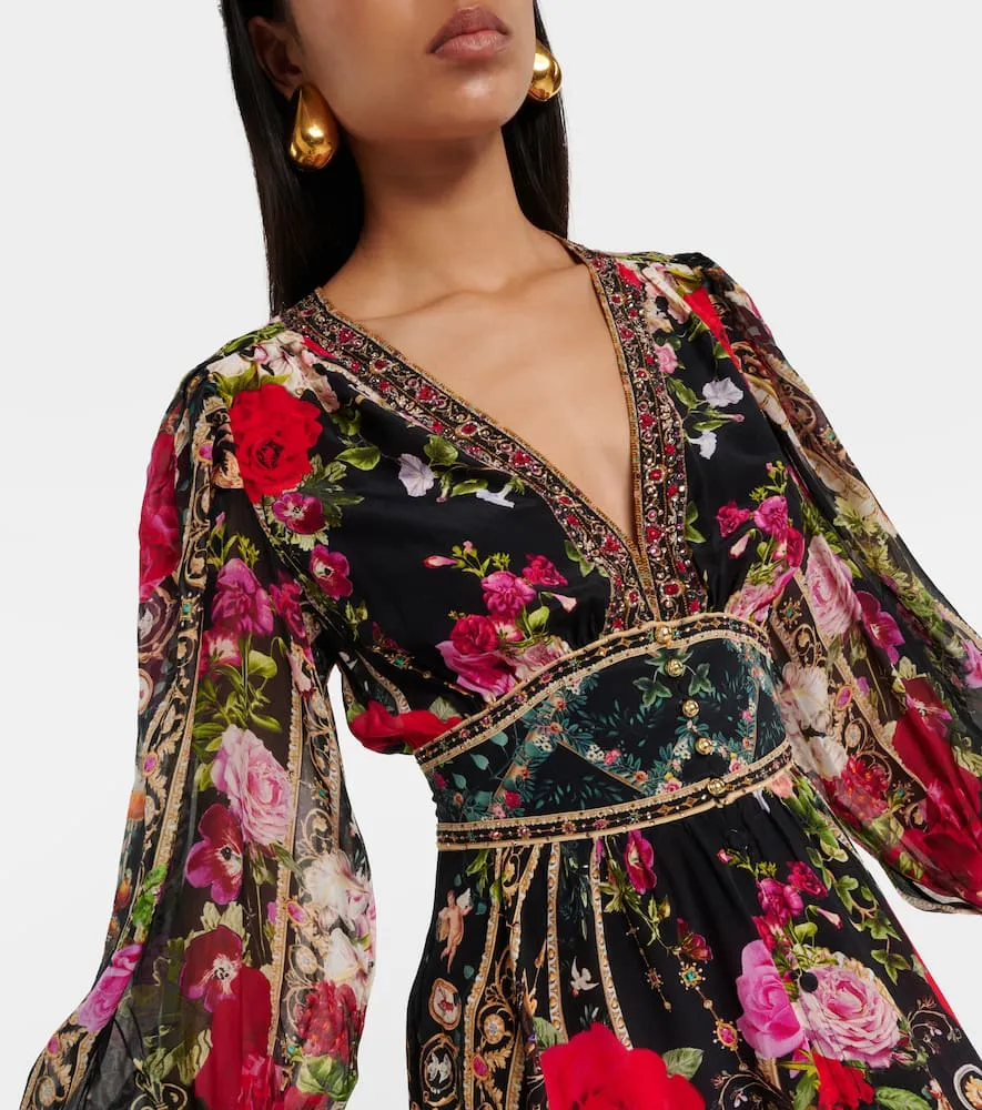 Camilla Floral printed silk maxi dress