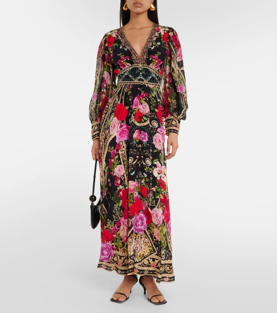 Camilla Floral printed silk maxi dress
