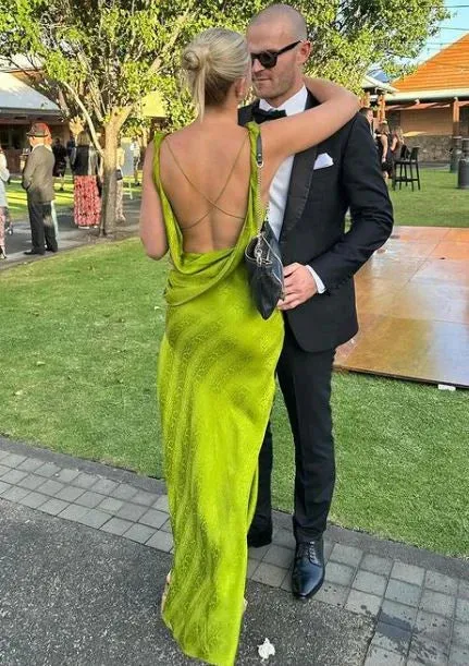 Formal Wear Dresses Green Backless Elegant Long Party Dress with Slit Prom Dresses Shops Formal Women's Dresses