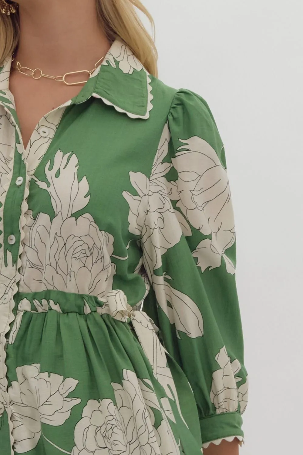 Green Gabbi Midi Dress