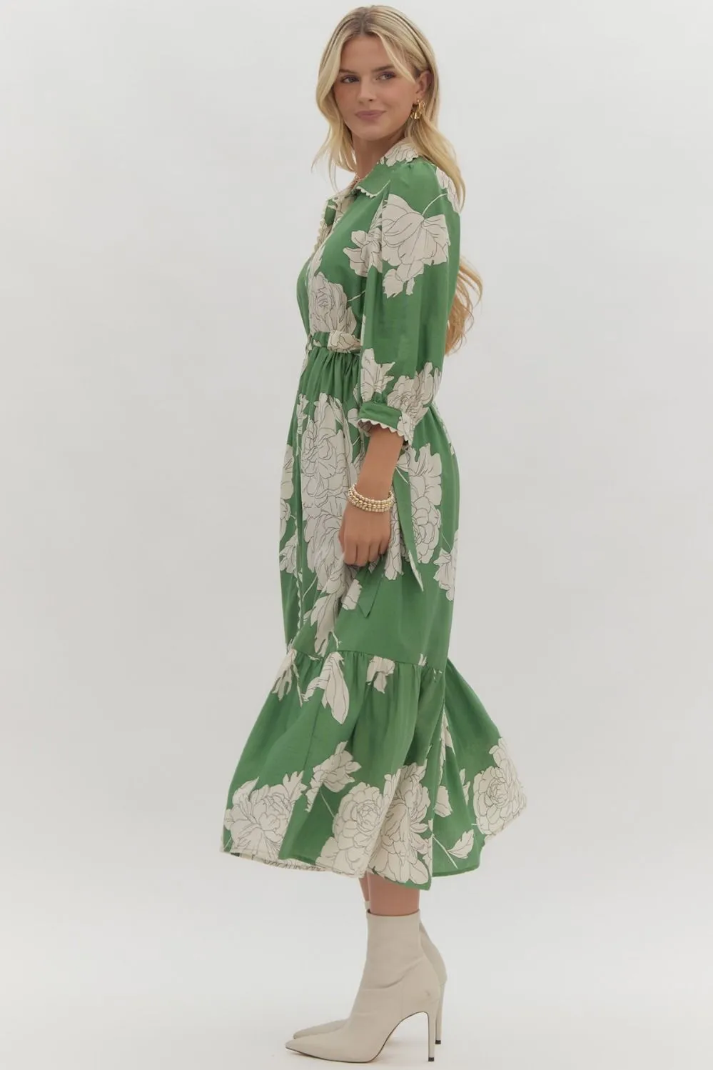 Green Gabbi Midi Dress