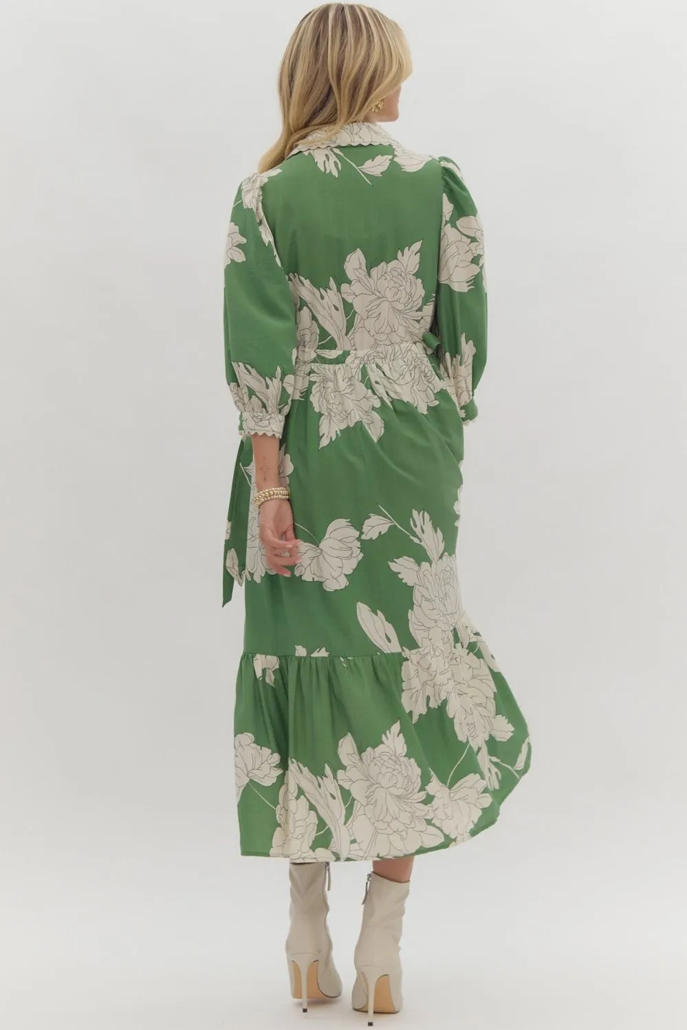 Green Gabbi Midi Dress