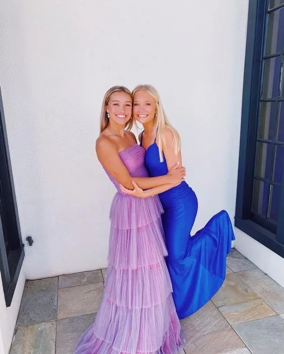 Long Purple Prom Dresses Formal Evening Dresses    S2475
