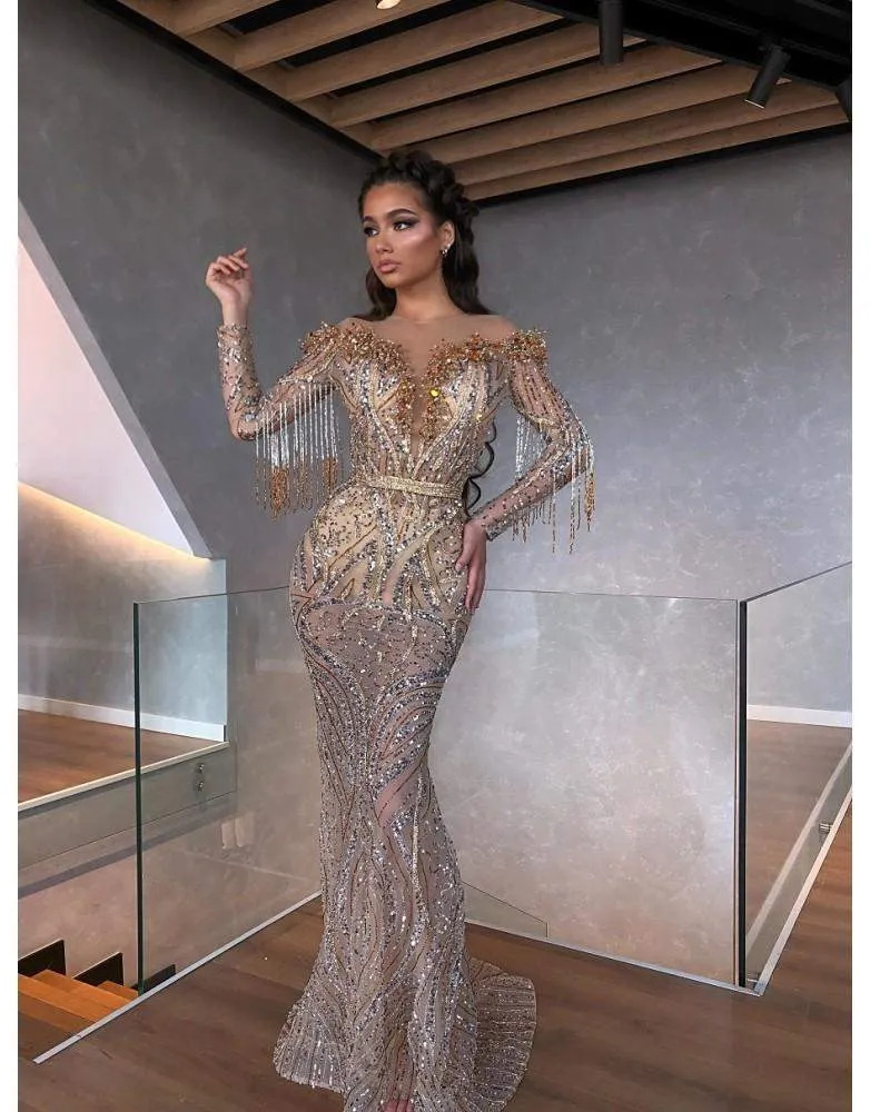 Luxury Evening Gown Gold Pattern