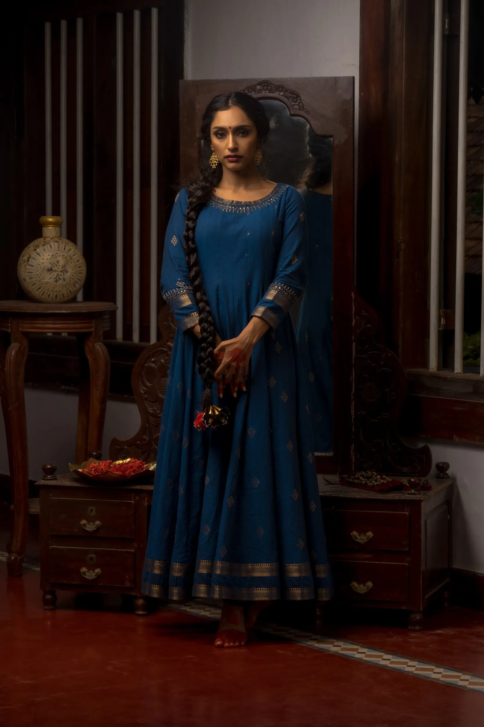 Margazhi Blue Anarkali