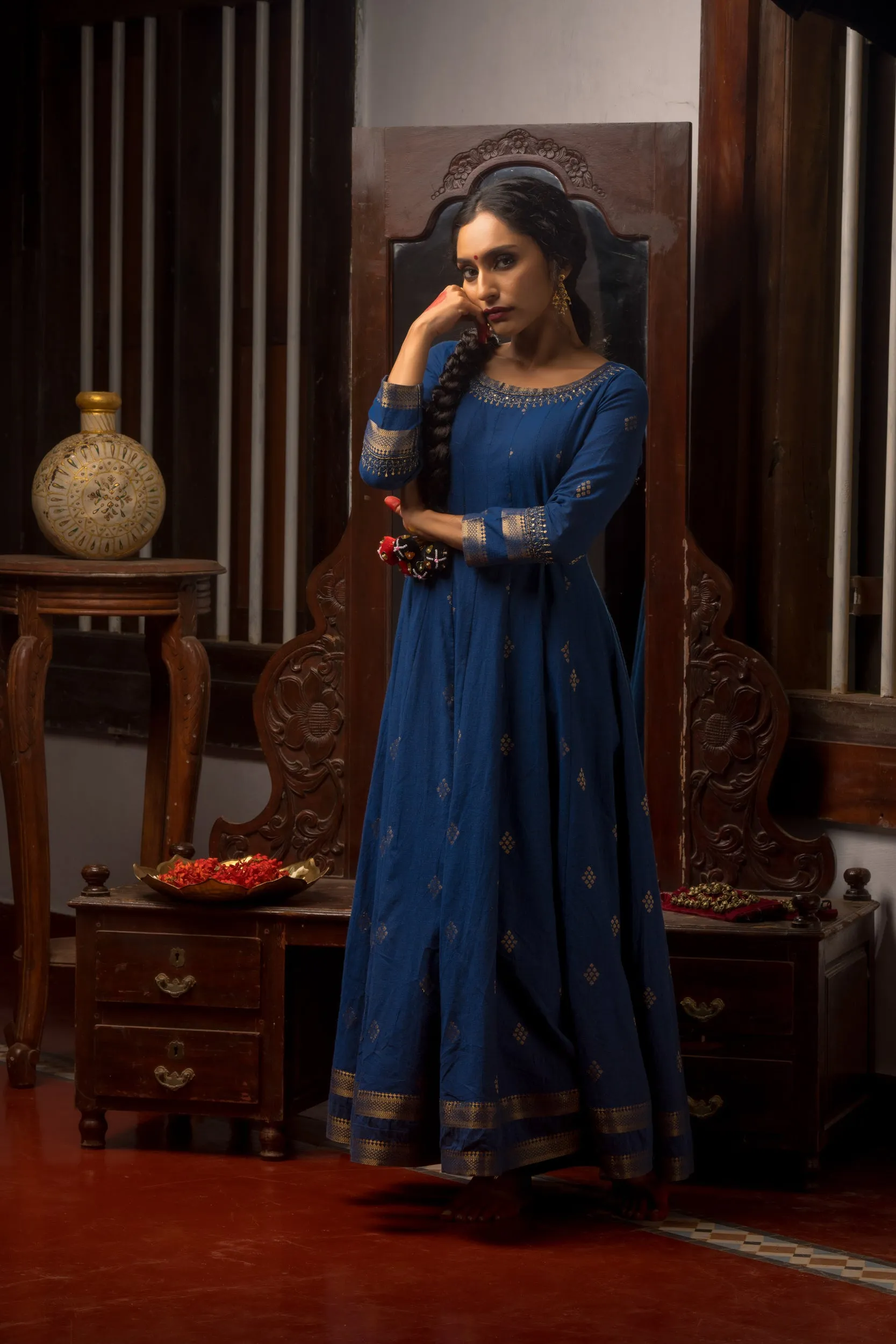 Margazhi Blue Anarkali