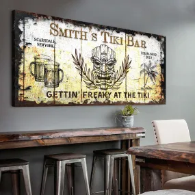 Personalized Tiki Bar Sign: Custom Bar Signs for Home Bar  Ideal For Your Basement Bar Or Man Cave Decor