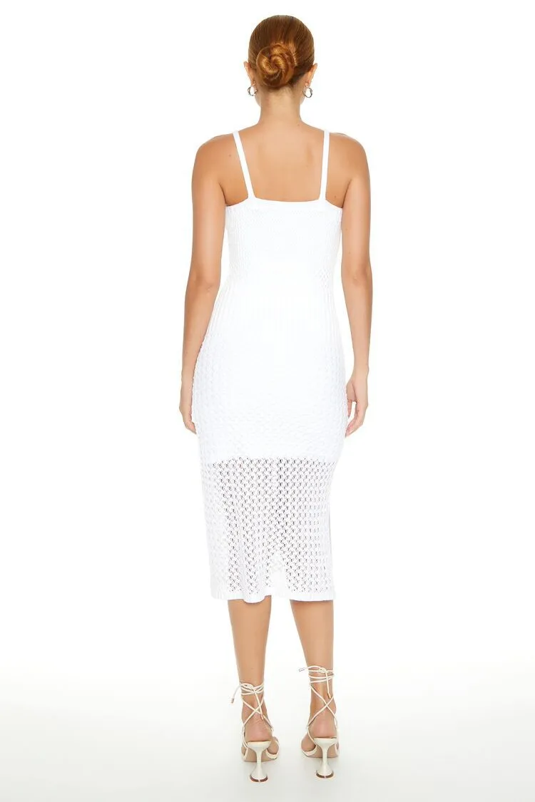Pointelle Knit Midi Dress