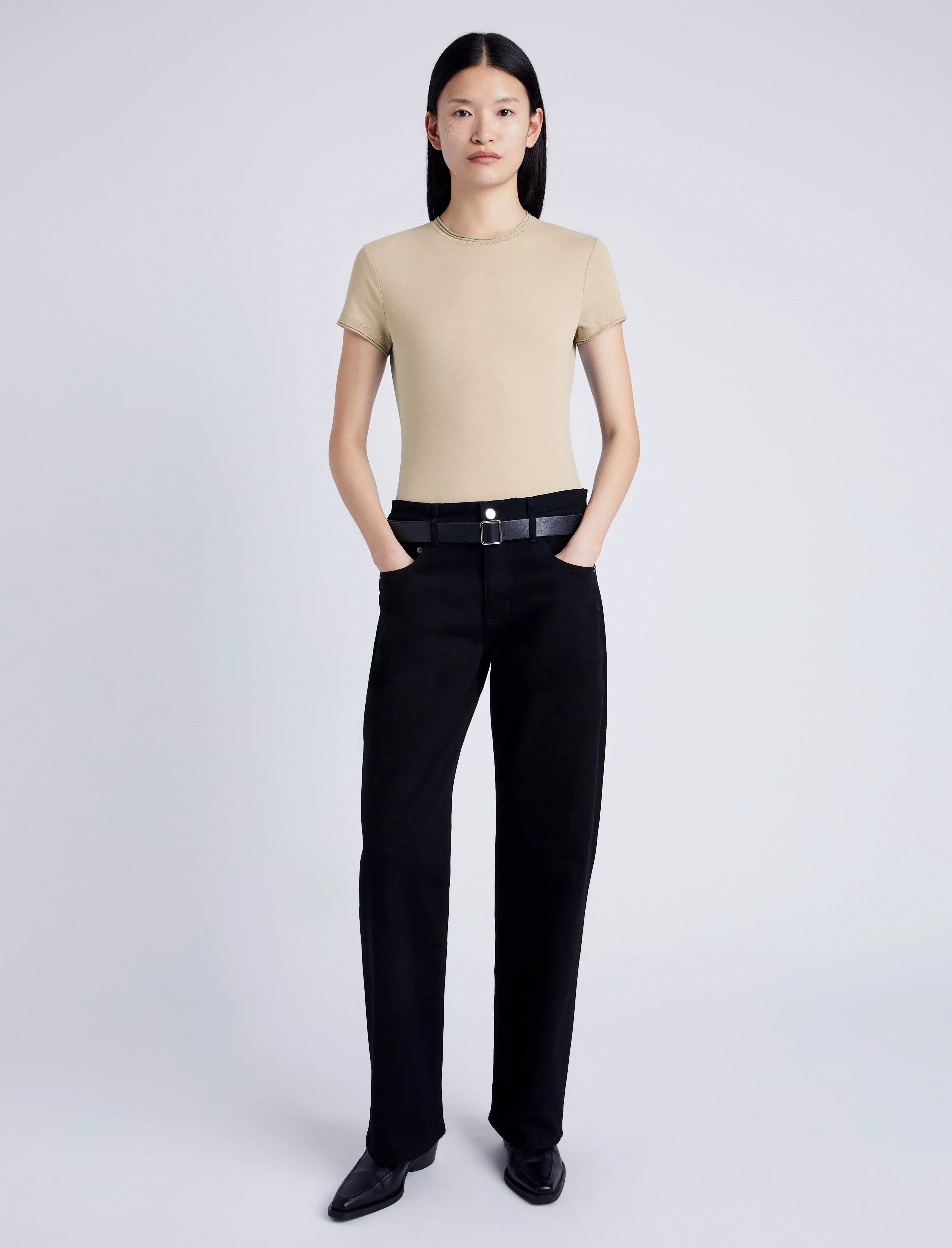 Proenza Schouler White Label Elara T-Shirt - Khaki