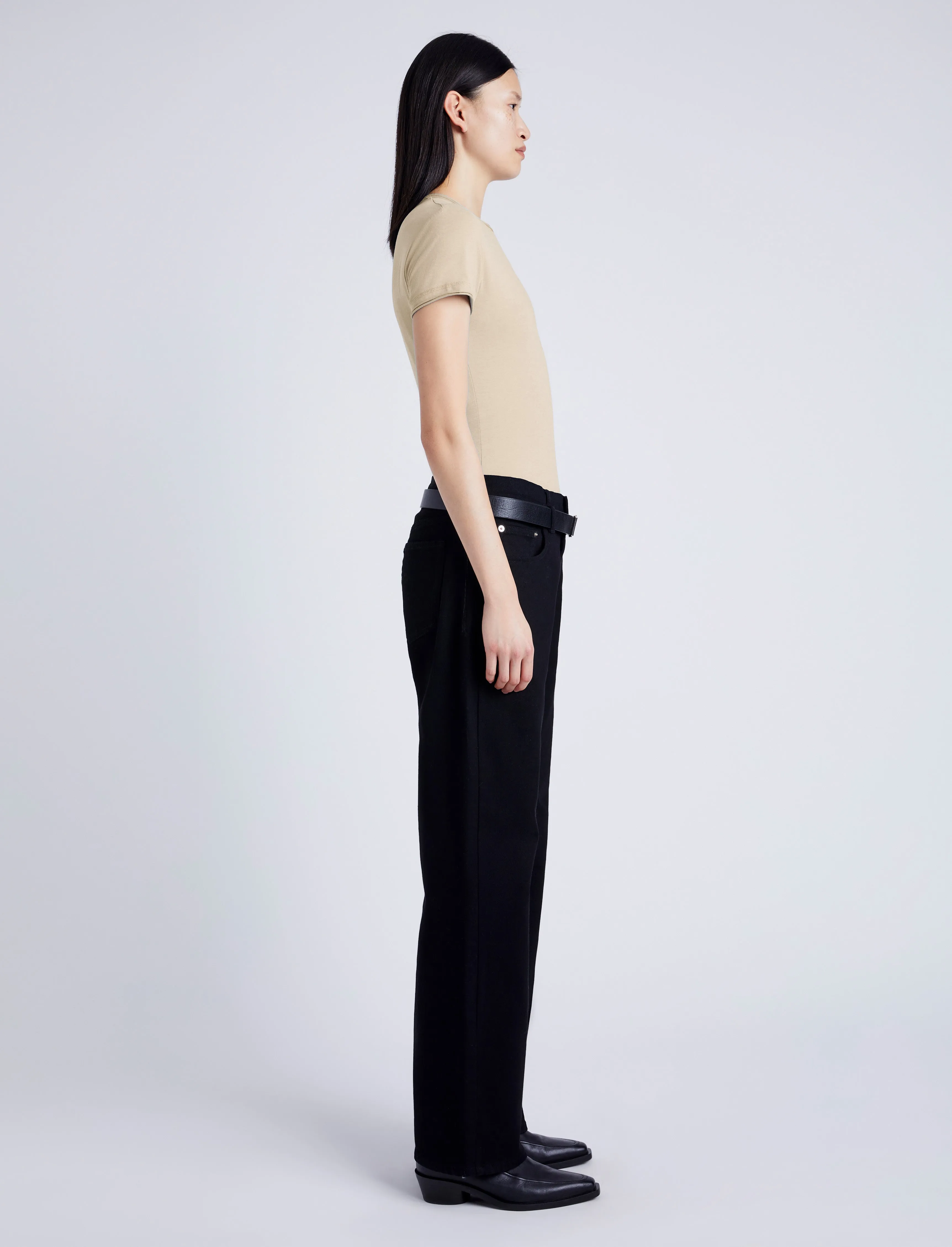 Proenza Schouler White Label Elara T-Shirt - Khaki