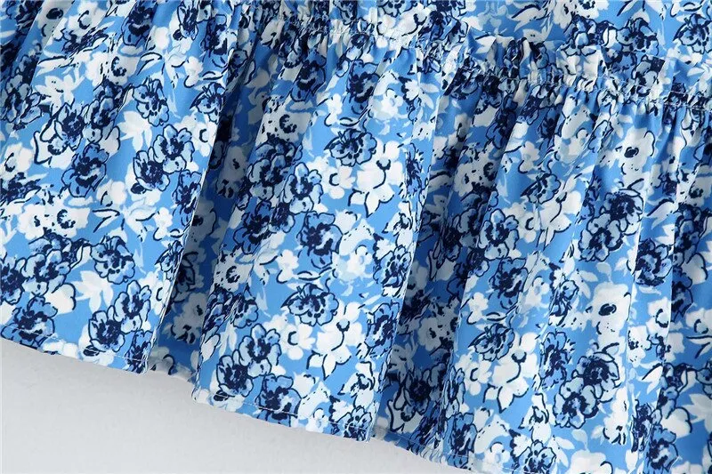 RUFFLED MINI FLORAL SKIRT