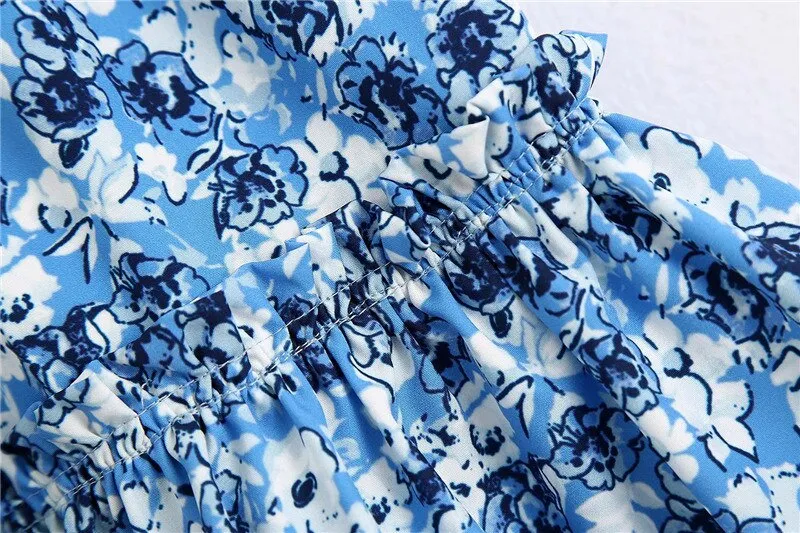 RUFFLED MINI FLORAL SKIRT