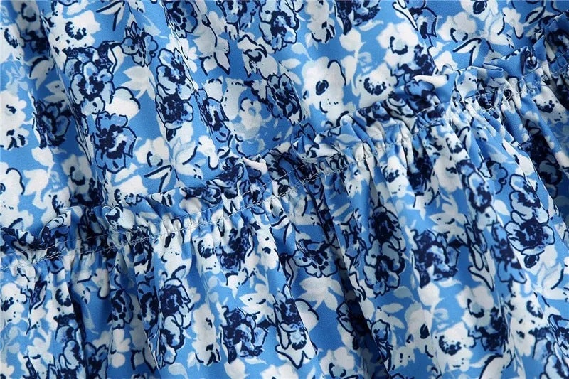 RUFFLED MINI FLORAL SKIRT