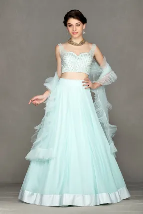 Sequins & Stones Embellished Georgette Lehenga