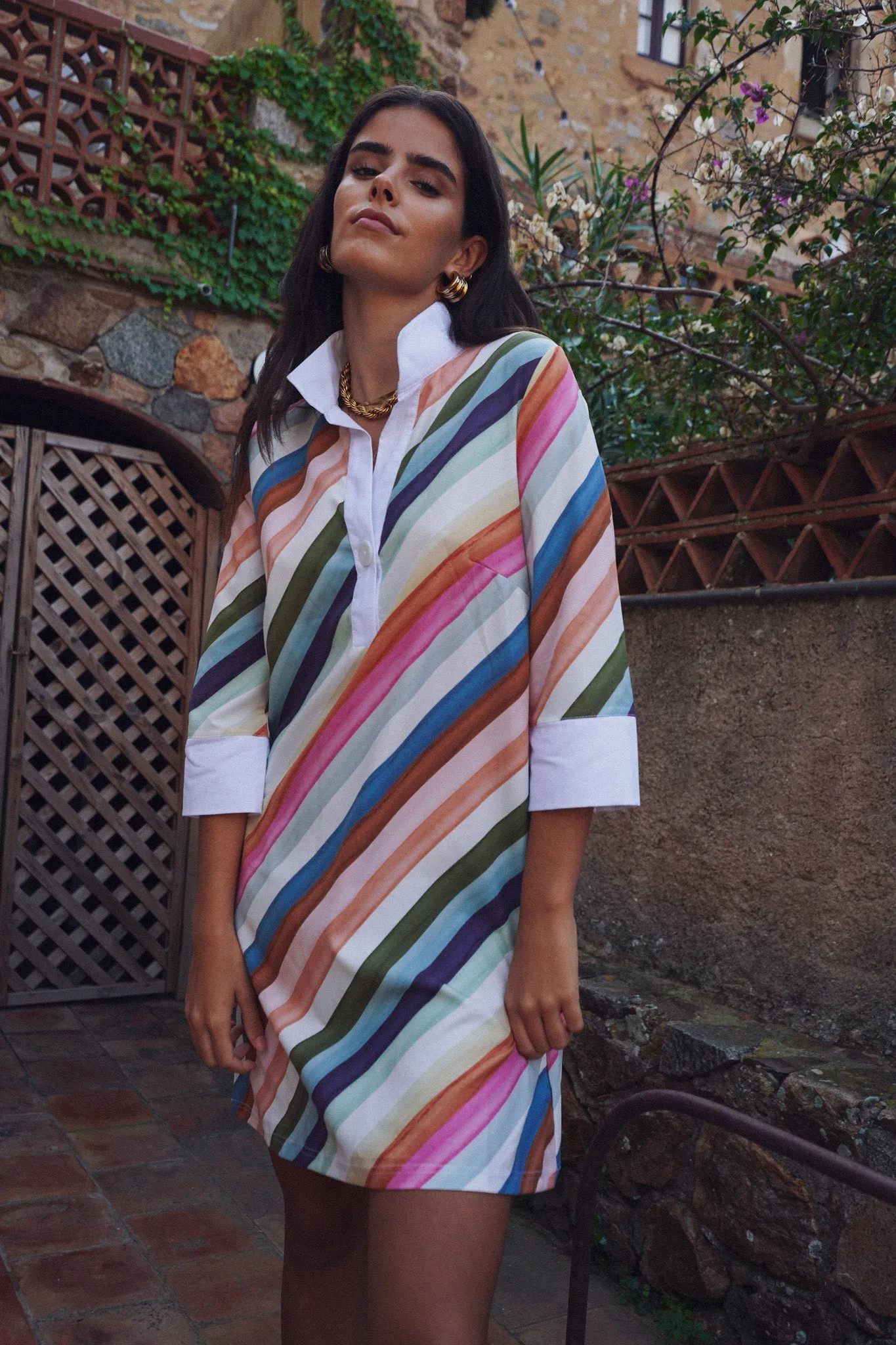 The Sophia Dress - Gogo Stripe