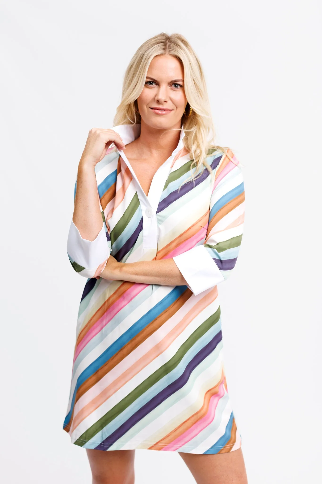 The Sophia Dress - Gogo Stripe